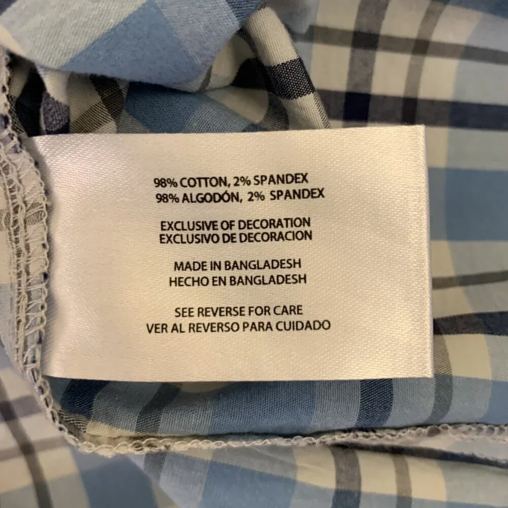 Gap Men's Long Sleeves Poplin Button Up Stretch Plaid Shirt Size L NWT $49